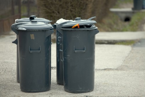 Professional waste removal team at work