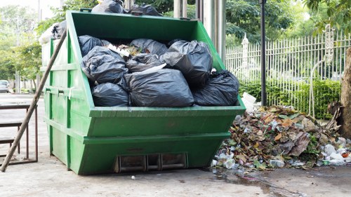 Various types of builders waste materials